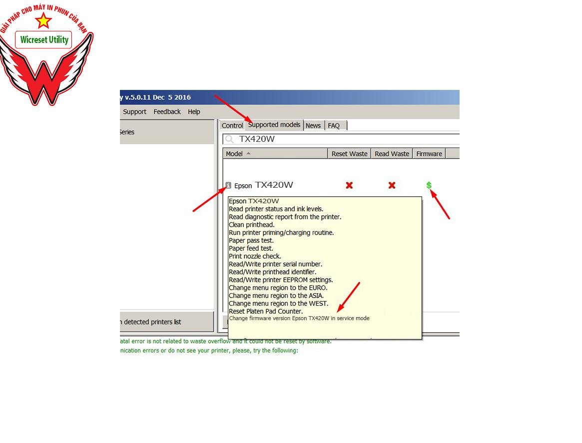 Key Firmware May In Epson TX420W Step 1